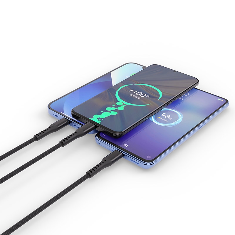 3合1 多功能尼龙编织数据线